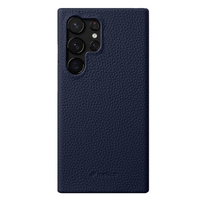 Melkco - MELKCO Samsung Galaxy S25 Ultra Skal Äkta Läder PC - Mörkblå