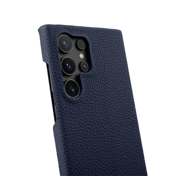 Melkco - MELKCO Samsung Galaxy S25 Ultra Skal Äkta Läder PC - Mörkblå