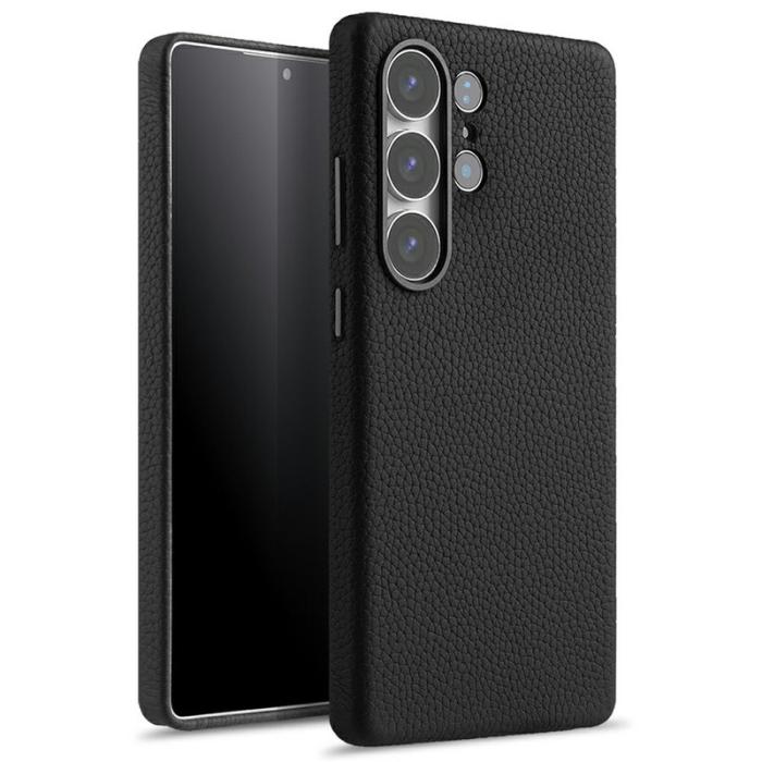 Melkco - MELKCO Samsung Galaxy S25 Ultra Skal Äkta Läder + PC Svart