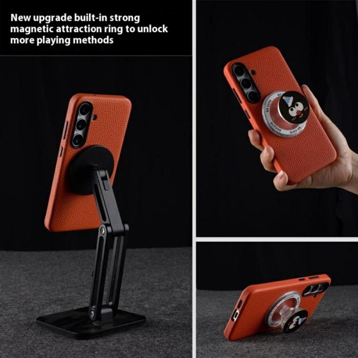 Melkco - MELKCO Samsung Galaxy S25 Ultra Skal Äkta Läder + PC - Mörkblå