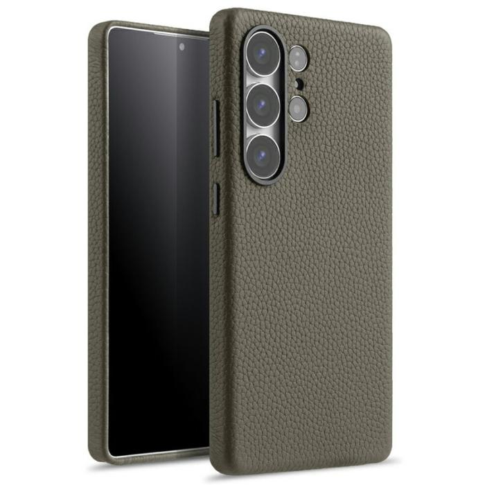 Melkco - MELKCO Samsung Galaxy S25 Ultra Skal Äkta Läder + PC - Grå