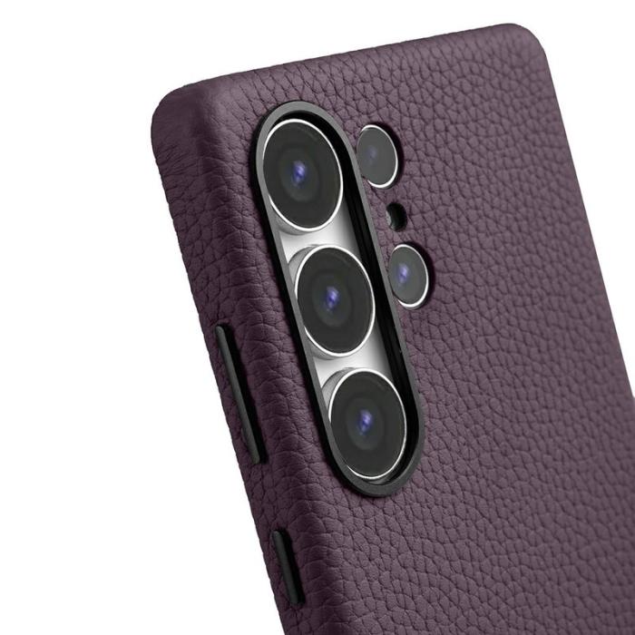 Melkco - MELKCO Samsung Galaxy S25 Ultra Skal Äkta Läder + PC - Lila