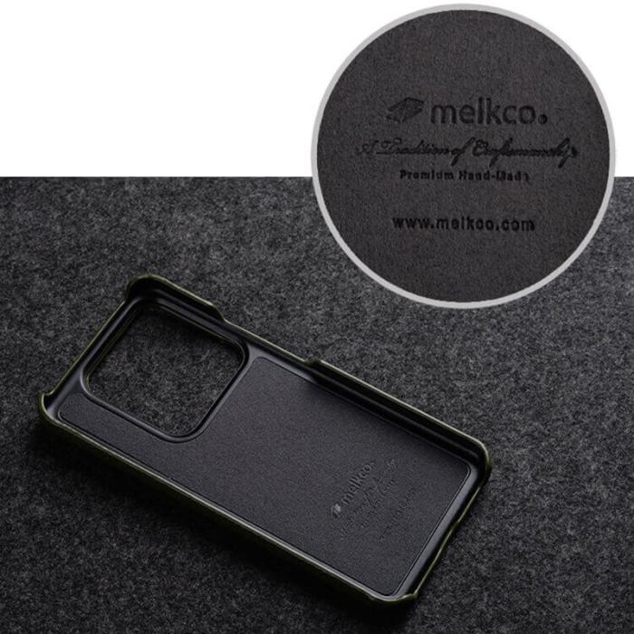Melkco - MELKCO Xiaomi 14 Fodral Äkta läder och PC - Grå