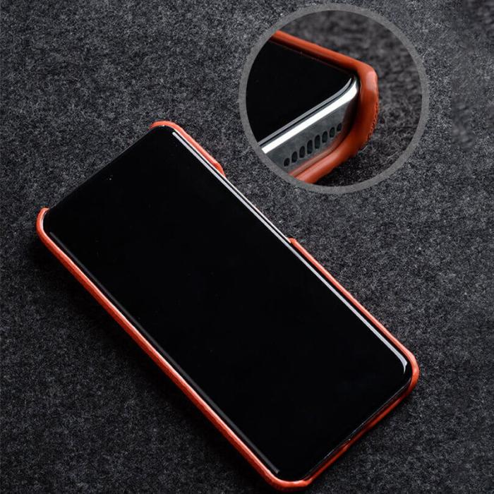 Melkco - MELKCO Xiaomi 14 Fodral Äkta nötkött läder PC - Orange