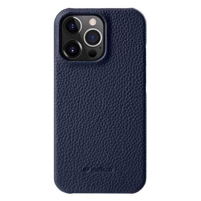 Melkco - MELKCO Fodral för iPhone 15 Pro Max i äkta läder - Mörkblå