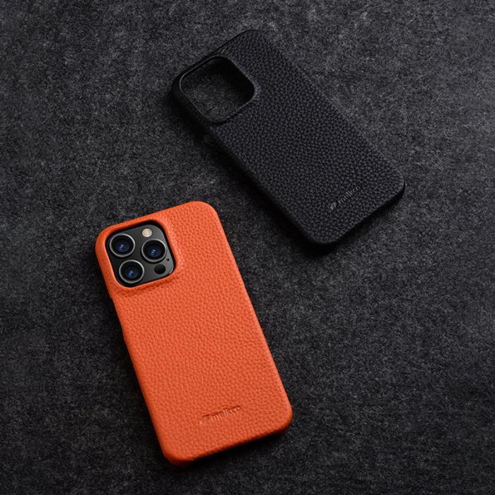 Melkco - MELKCO Fodral för iPhone 15 Pro Max, Äkta läder och PC, Mörkgrön