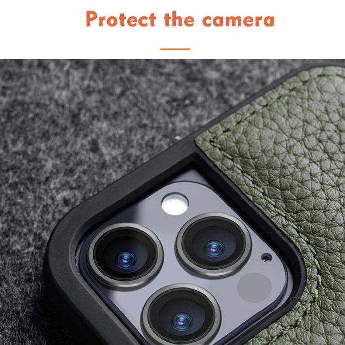 Melkco - MELKCO Fodral för iPhone 13 Pro Äkta läder + Mikrofiber + PC Röd