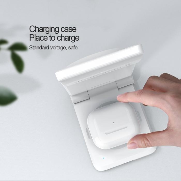 OEM - NILLKIN Powertrio 3-i-1 MagSafe Trådlös Laddare EU-plugg, svart