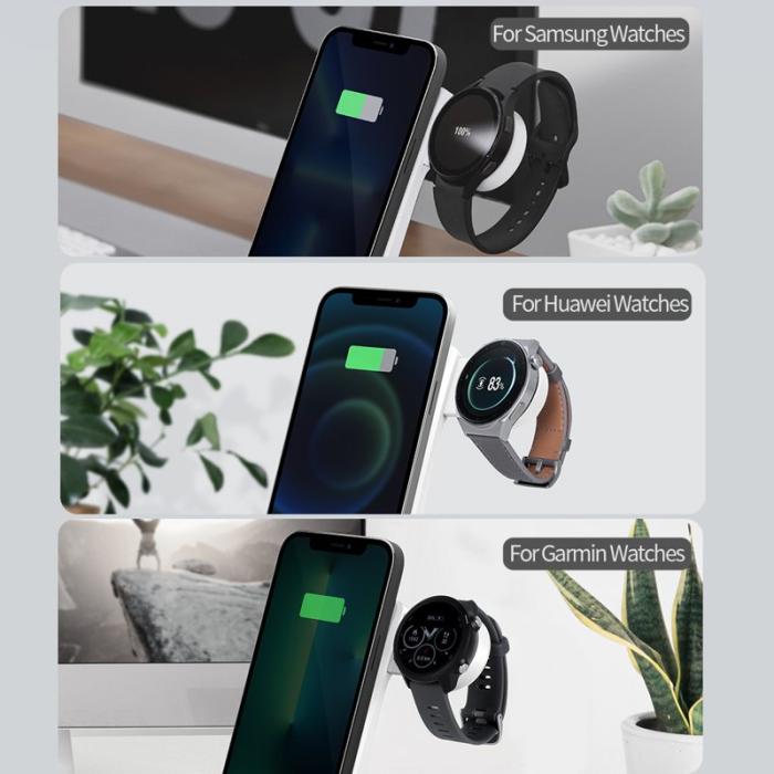 OEM - NILLKIN Powertrio 3-i-1 Mobiltelefon / Hörlurar / Smartklocka MagSafe Laddare