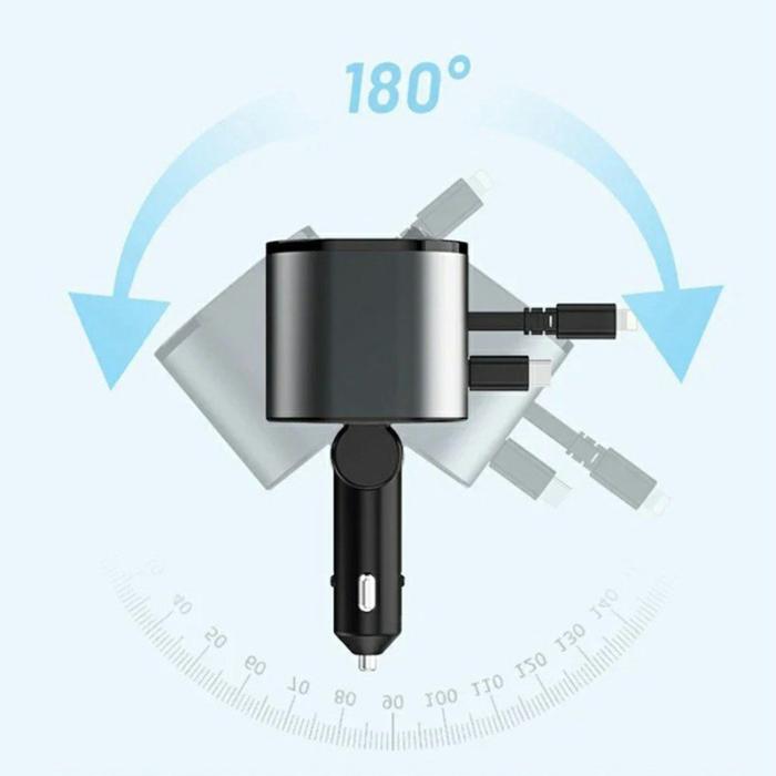 OEM - PT-21 FM-sändare Billaddare med spänningsdisplay och snabb laddning, svart