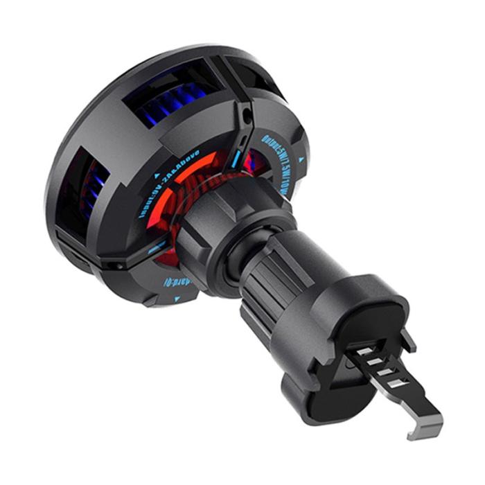 OEM - Q7 Magnetisk trådlös laddare 15W med RGB-ljus för bilventilationssystem