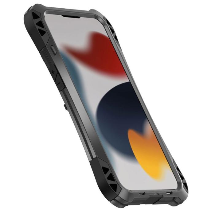 R-JUST - R-JUST AMIRA Hybrid Skal Aluminium + Silikon iPhone 13 Pro Max - Svart