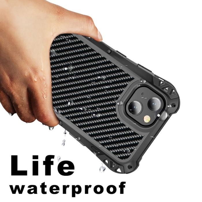 R-JUST - R-JUST AMIRA iPhone 13 mini Skal Hybrid med Airbags - Svart