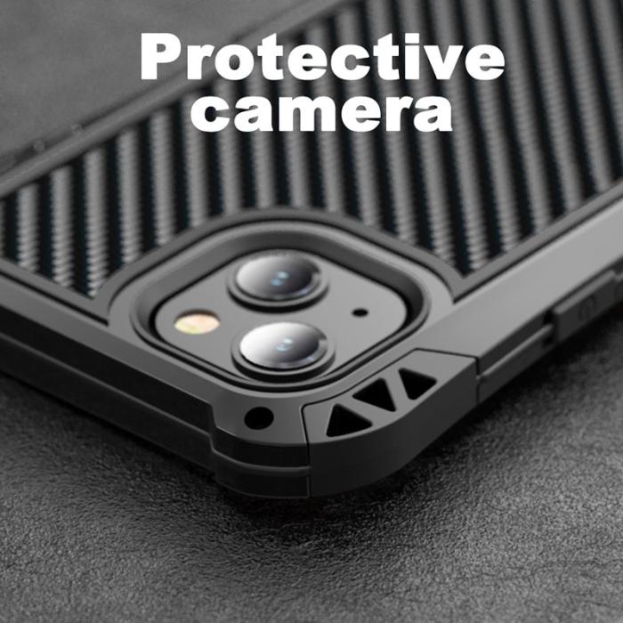 R-JUST - R-JUST AMIRA iPhone 13 mini Skal Hybrid med Airbags - Svart