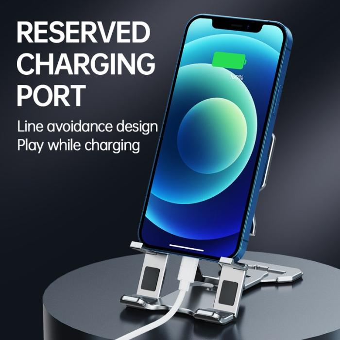 R-JUST - R-JUST HZ06 Telefonhållare Universell Justerbar Silver