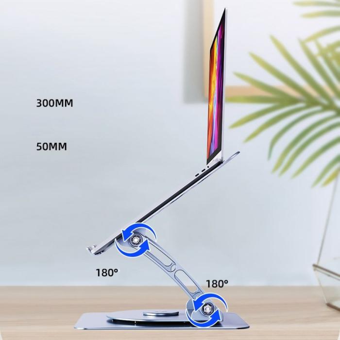 R-JUST - R-JUST HZ08-1 Laptopstativ 360° Rotera Höjdjusterbart Silver