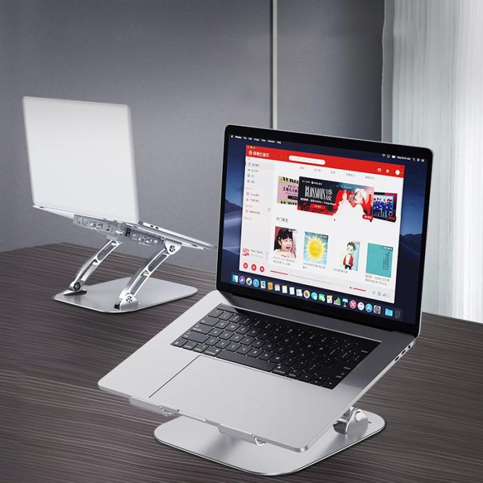 R-JUST - R-JUST HZ13 Laptop Ställning Aluminium med Dubbel Kylfläkt Svart