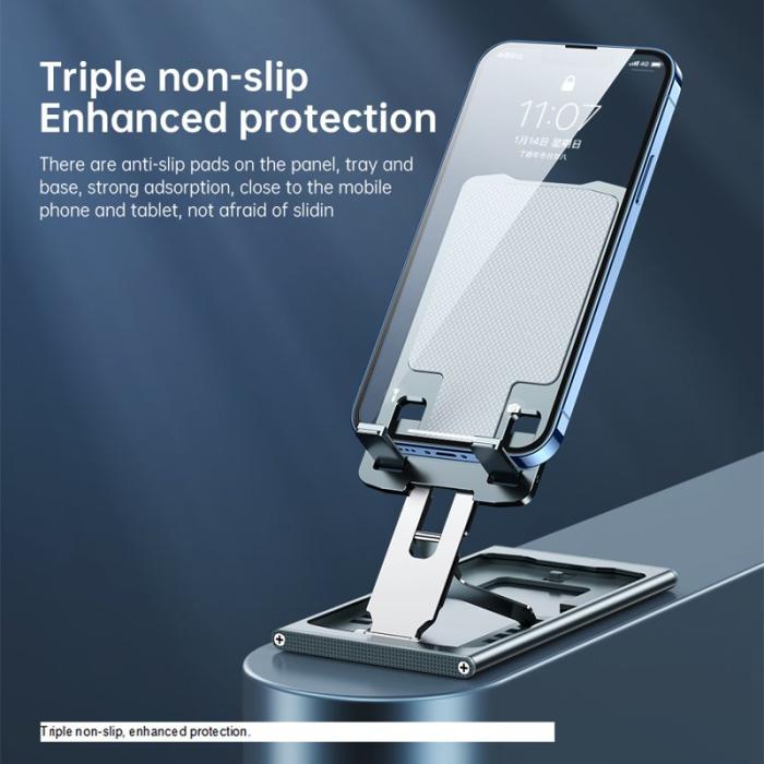 R-JUST - R-JUST HZ16 Justerbar Metall Ställ för Mobil & Tablet - Blå