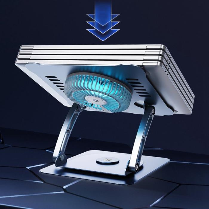 R-JUST - R-JUST HZ22-1 Laptop Ställ med Kylfläkt Justerbar Silver