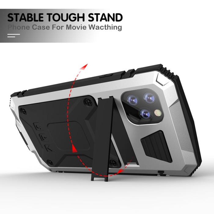 R-JUST - R-JUST iPhone 11 Pro Max Skal 360° Skydd Silver