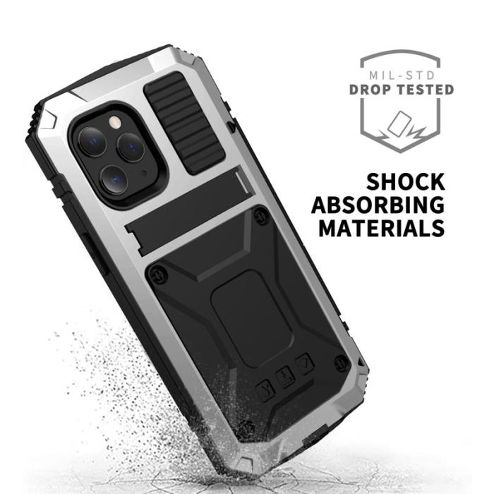 R-JUST - R-JUST iPhone 12 Pro Max Skal Shockproof Silver Dustproof Waterproof