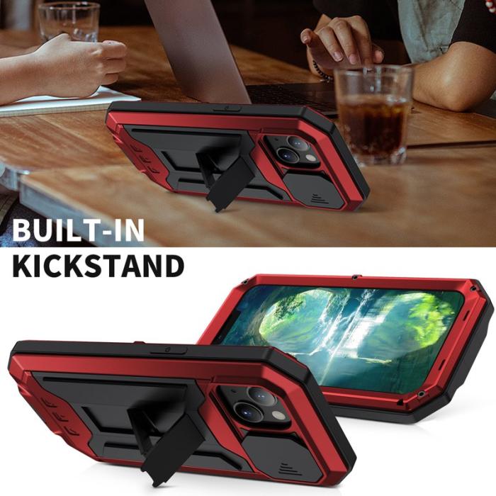 R-JUST - R-JUST iPhone 13 mini Skal Triple Protection Röd