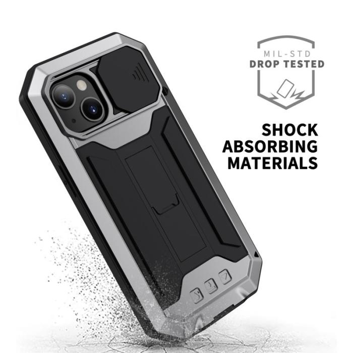 R-JUST - R-JUST iPhone 13 mini Skal Triple Protection Silver