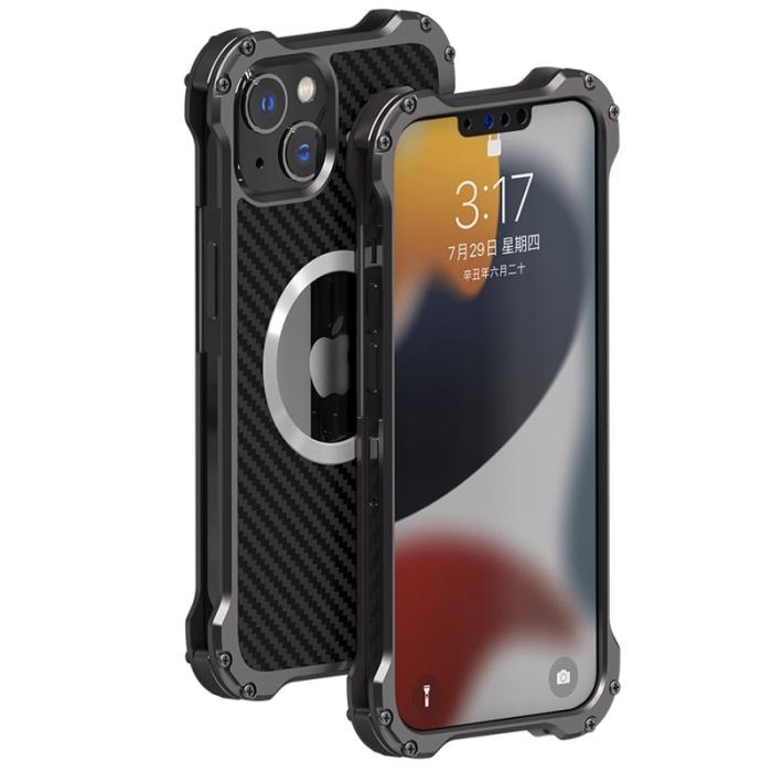 R-JUST - R-JUST iPhone 13 Skal Aluminium Grey MagSafe Värmeavledning