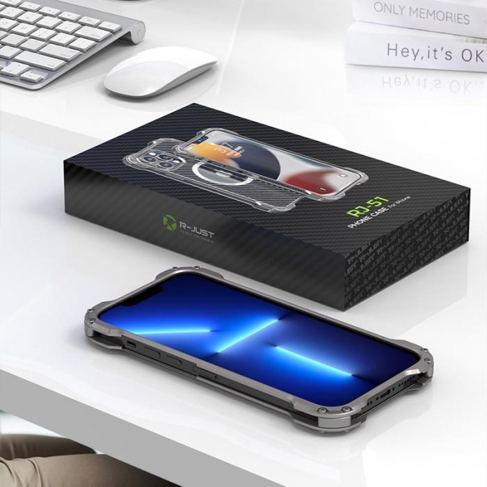 R-JUST - R-JUST iPhone 13 Skal Aluminium Grey MagSafe Värmeavledning