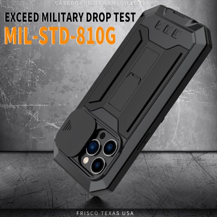 R-JUST - R-JUST iPhone 14 Pro Skal med Kameraöverdrag Svart