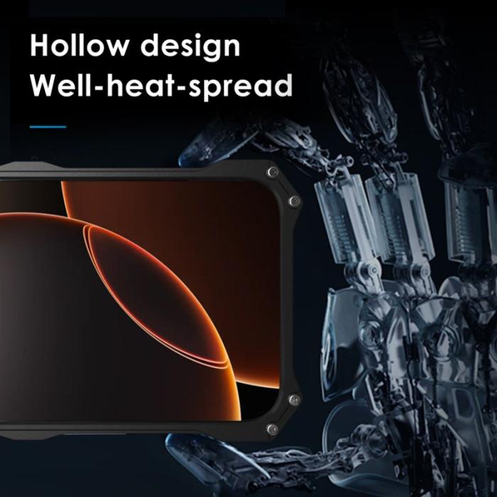 R-JUST - R-JUST iPhone 16 Plus Skal Aluminium Legering Svart