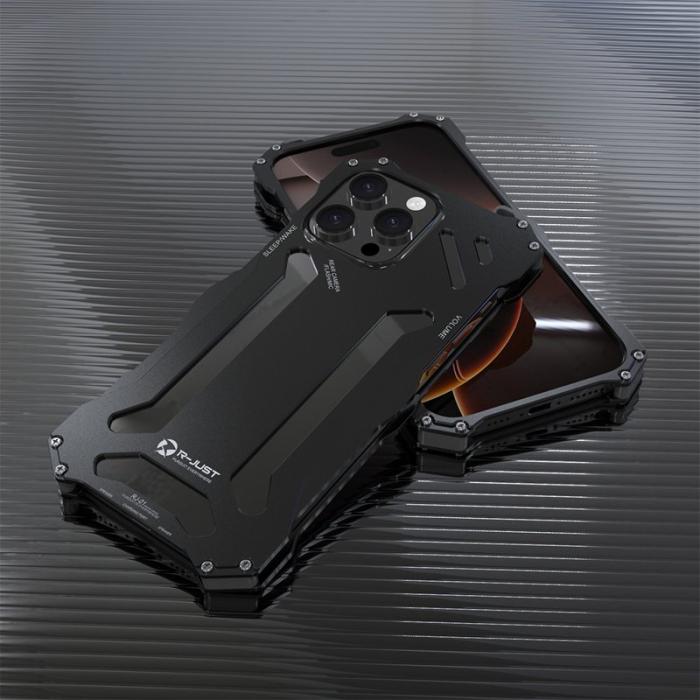 R-JUST - R-JUST iPhone 16 Pro Max Skal Aluminium Legering Svart