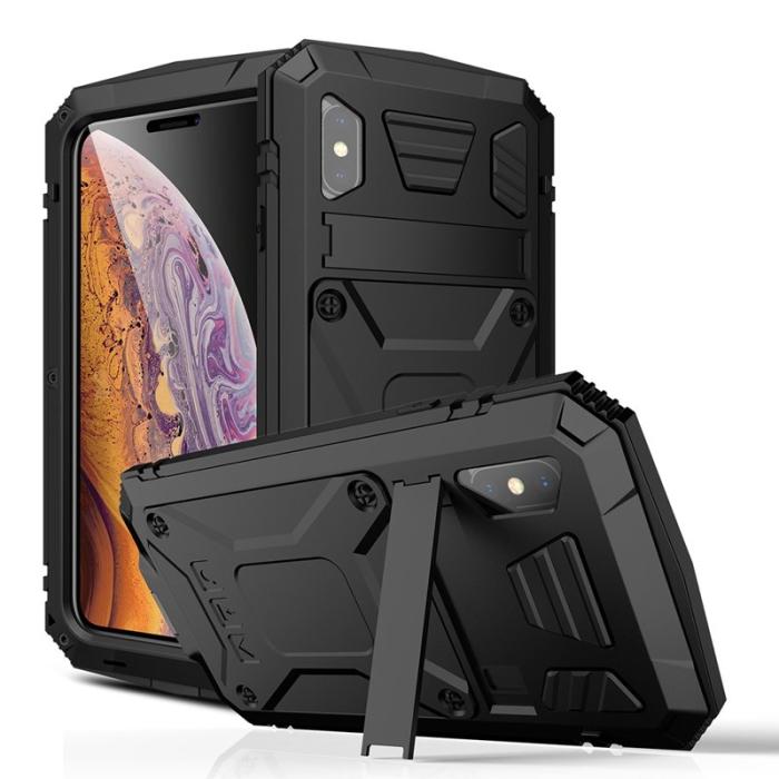R-JUST - R-JUST iPhone XS Max Skal Hybrid Drop-proof Svart