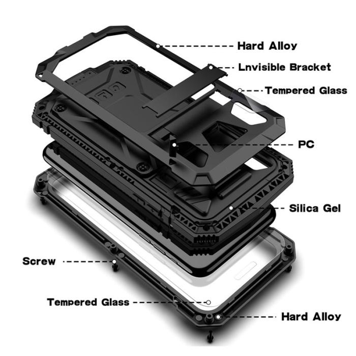 R-JUST - R-JUST iPhone XS Max Skal Hybrid Drop-proof Svart