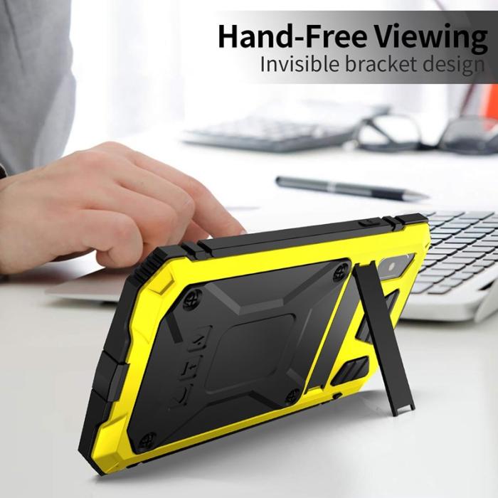 R-JUST - R-JUST iPhone XS Max Skal Hybrid Gult Drop-proof Vattentåligt