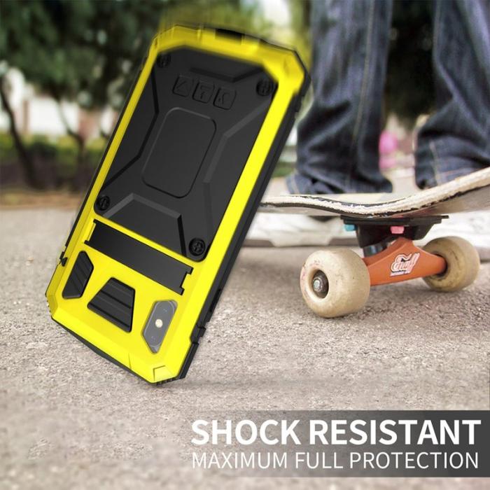 R-JUST - R-JUST iPhone XS Max Skal Hybrid Gult Drop-proof Vattentåligt