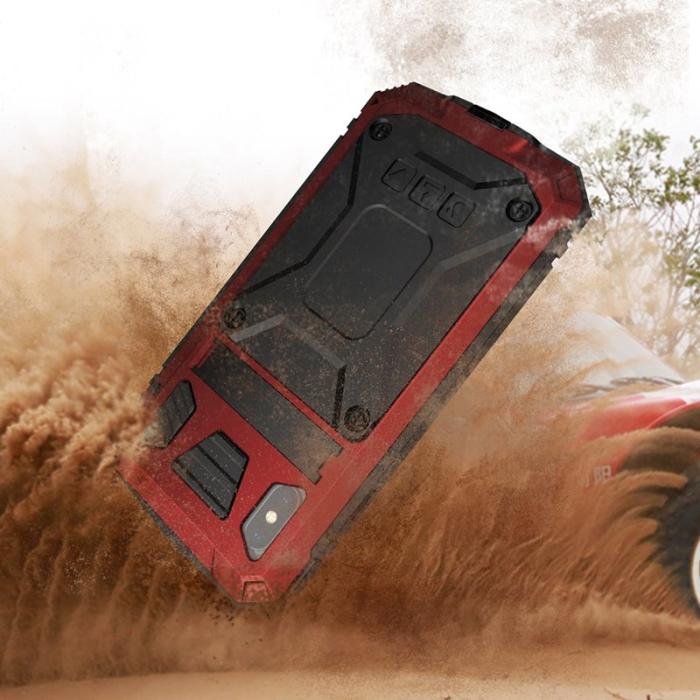 R-JUST - R-JUST iPhone XS Max Skal Hybrid Röd Drop-proof Waterproof