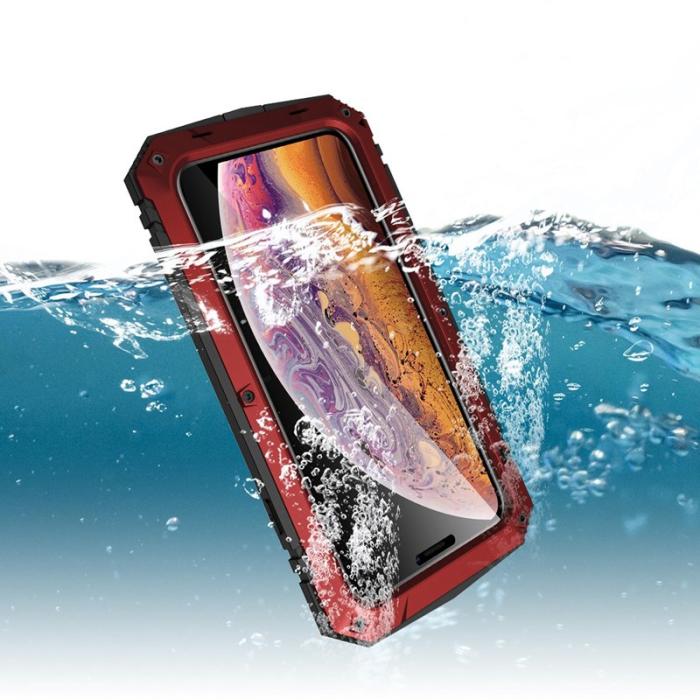 R-JUST - R-JUST iPhone XS Max Skal Hybrid Röd Drop-proof Waterproof