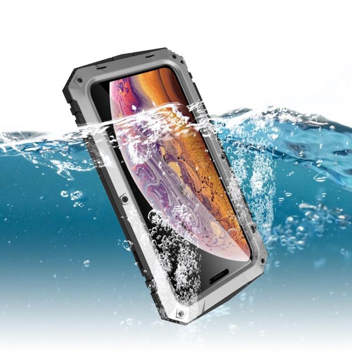 R-JUST - R-JUST iPhone XS Max Skal Hybrid Silver Drop-proof Waterproof