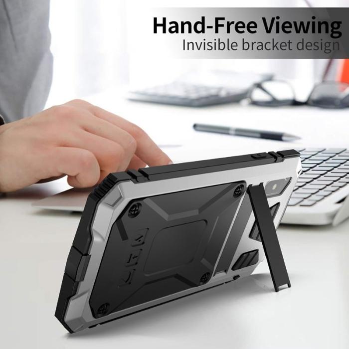 R-JUST - R-JUST iPhone XS Max Skal Hybrid Silver Drop-proof Waterproof