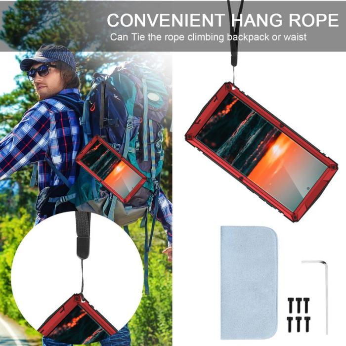 R-JUST - R-JUST Kickstand Skal för Galaxy S22 Ultra 5G - Röd