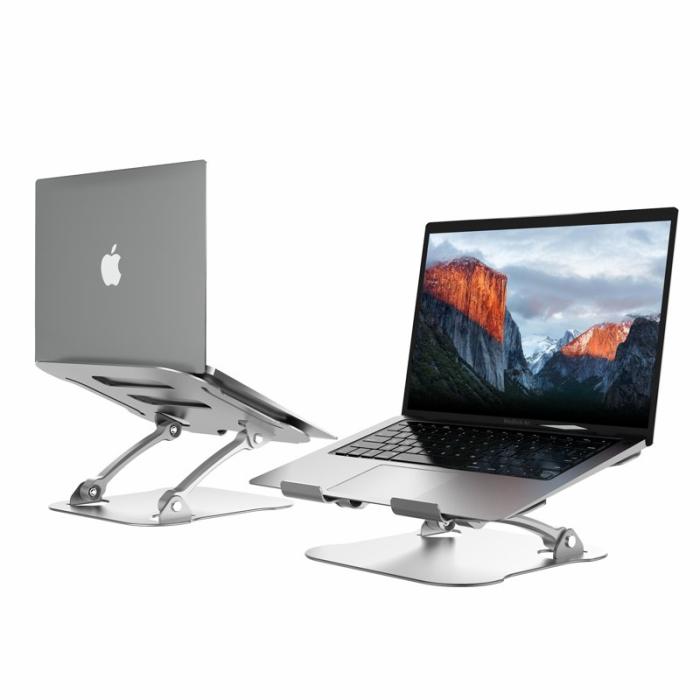 R-JUST - R-JUST Lifting Hollow-carved Laptop Bracket - Svart Aluminium