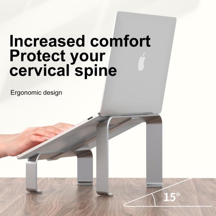 R-JUST - R-JUST Notebook Ställ Aluminium Legering för Laptop Svart