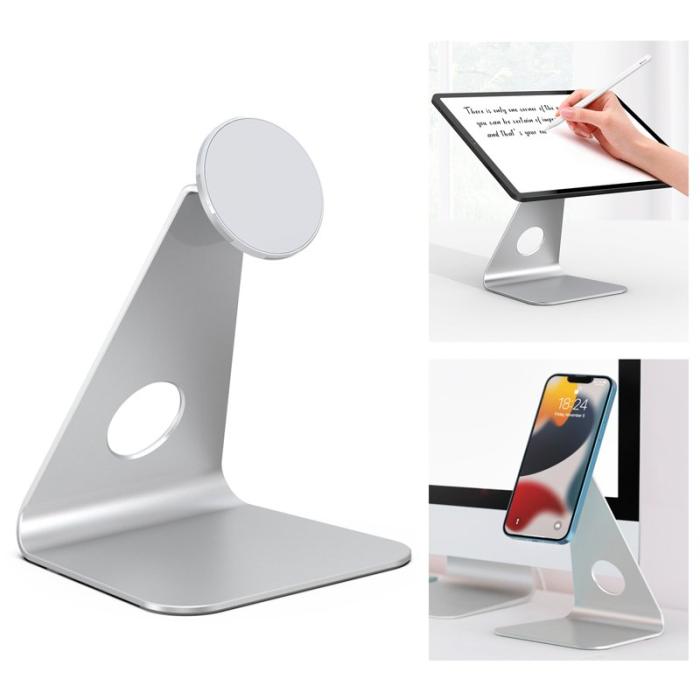 R-JUST - R-JUST PB01-13 L-formad Magnetisk Ställning i Aluminium - Silver