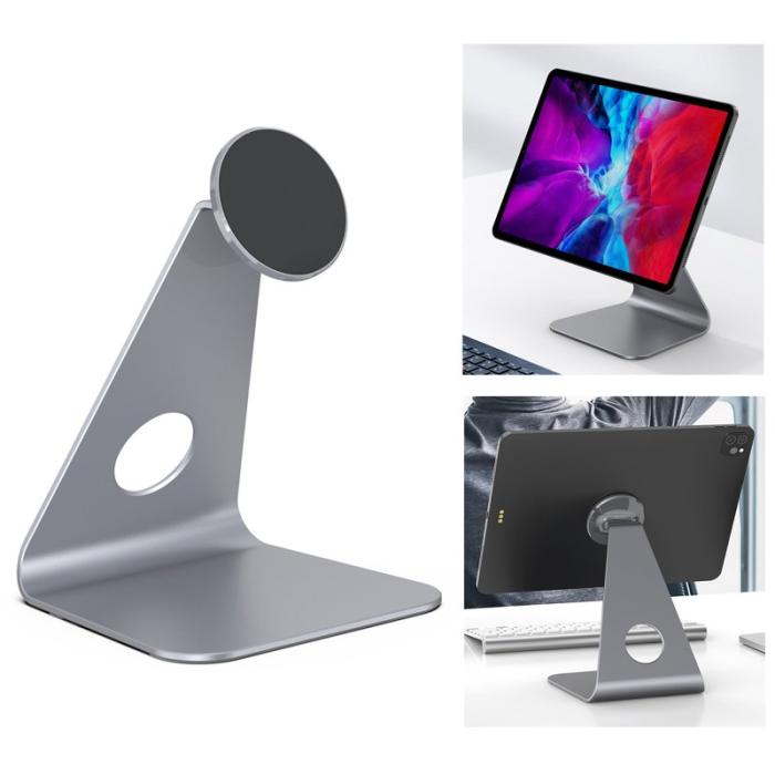 R-JUST - R-JUST PB01-13 Stativ i Aluminium för iPad/iPhone 12/13 - Svart