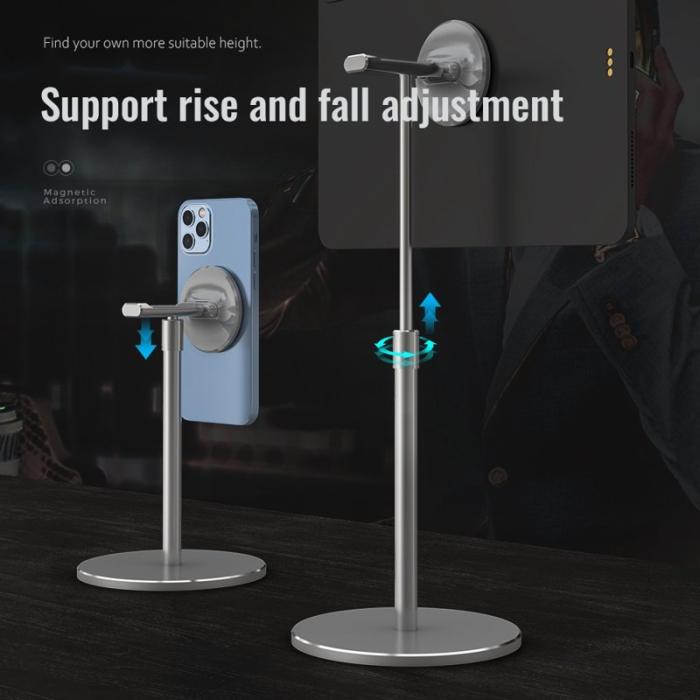 R-JUST - R-JUST PB04-13 Justerbar Magnetisk Tablet/Telefon Ställ Headset Hängare