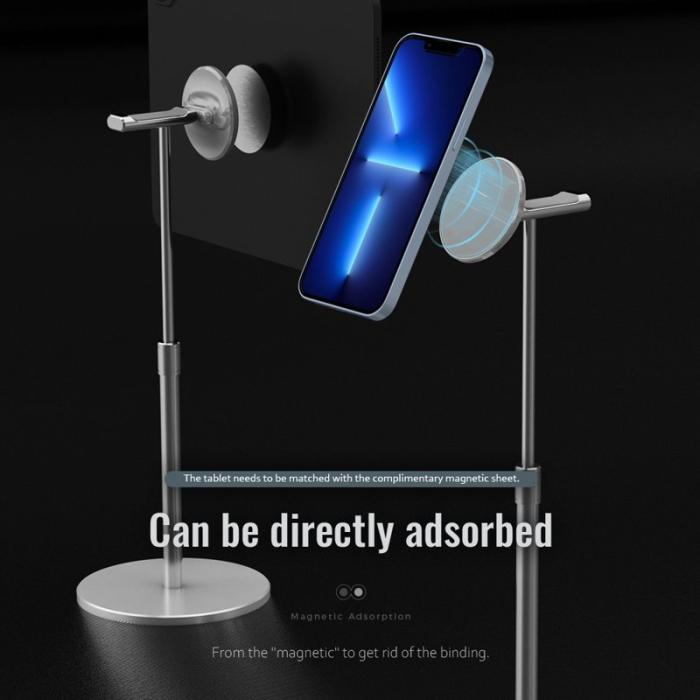 R-JUST - R-JUST PB04-13 Justerbar Magnetisk Tablet/Telefon Ställ Headset Hängare