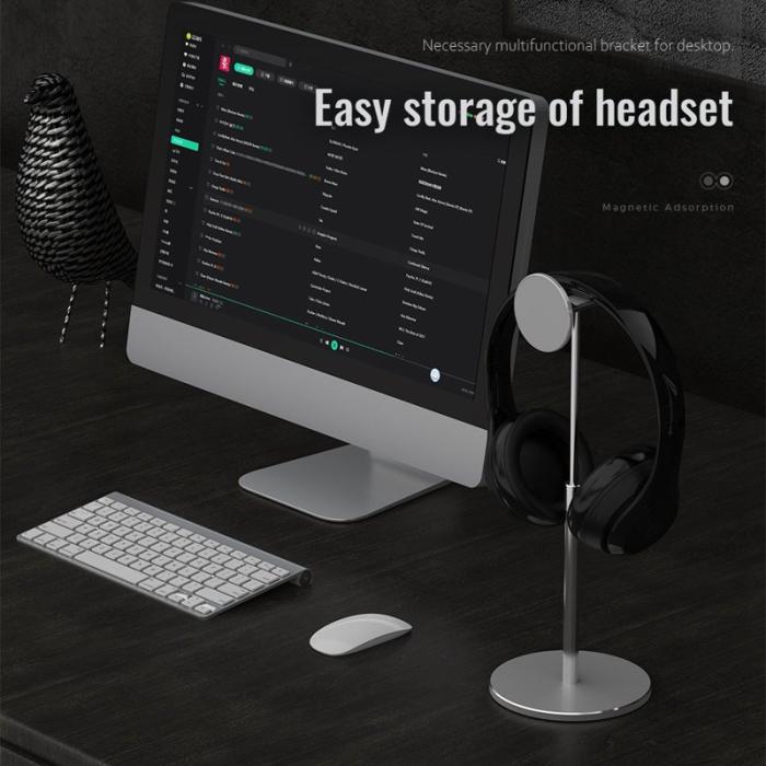 R-JUST - R-JUST PB04-13 Justerbar Magnetisk Tablet/Telefon Ställ Headset Hängare