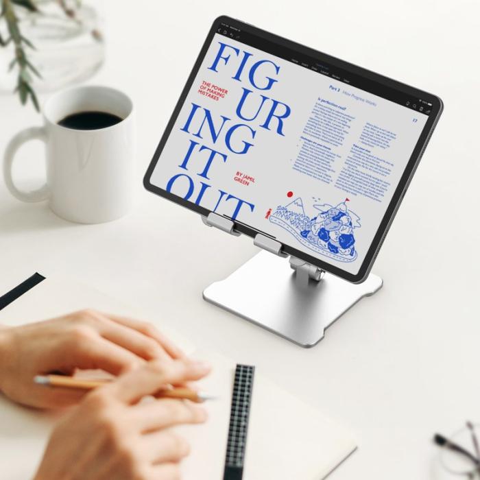 R-JUST - R-JUST PB05 Fällbar Tablet Ställ för iPhone iPad Svart