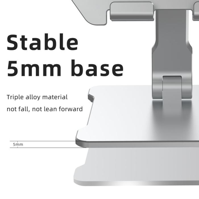 R-JUST - R-JUST PB05 Fällbar Tablet Ställ för iPhone iPad Svart